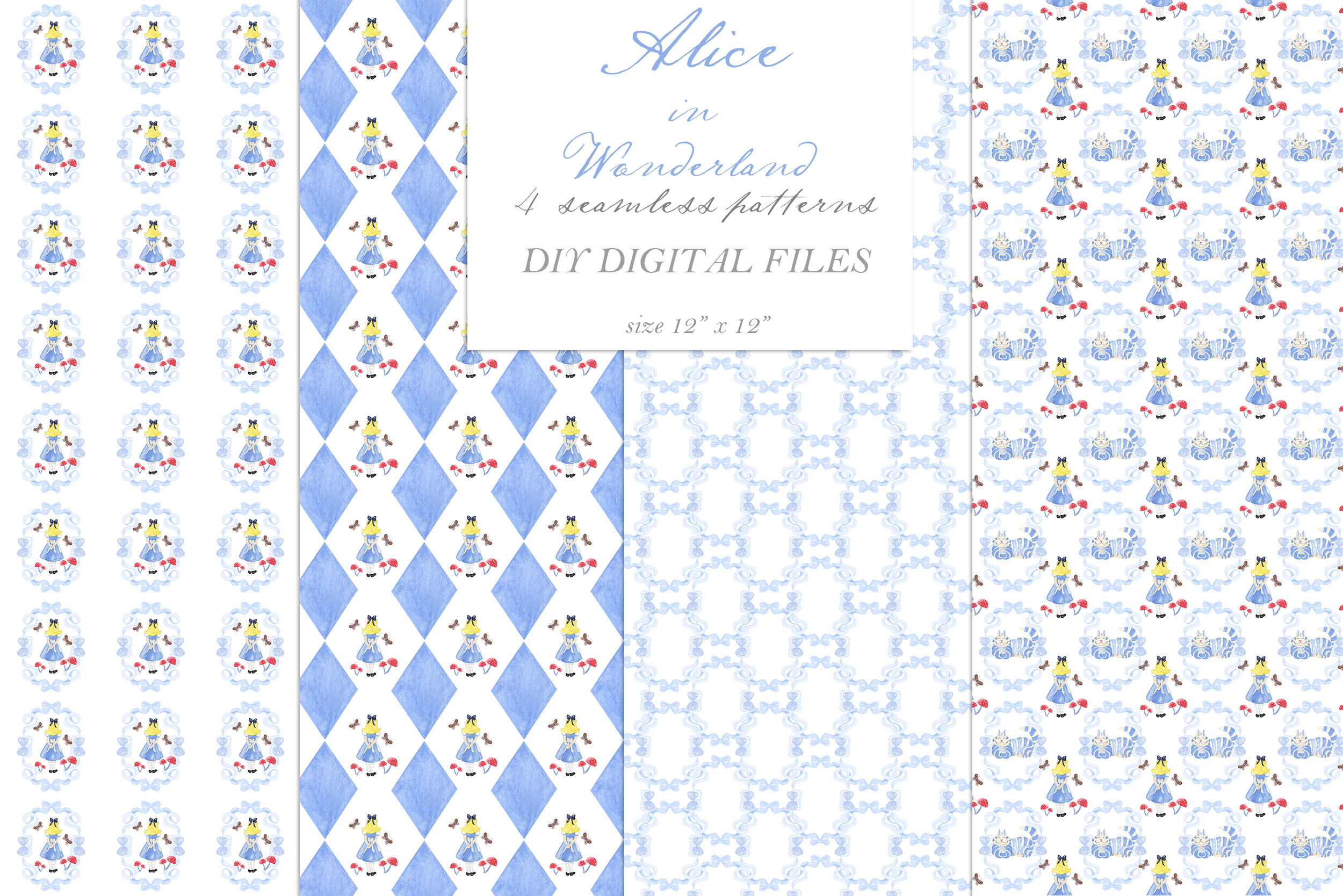 alice in wonderland digital clipart