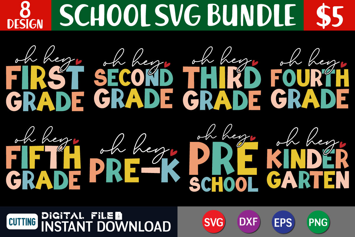 School SVG Bundle By FunnySVGCrafts | TheHungryJPEG