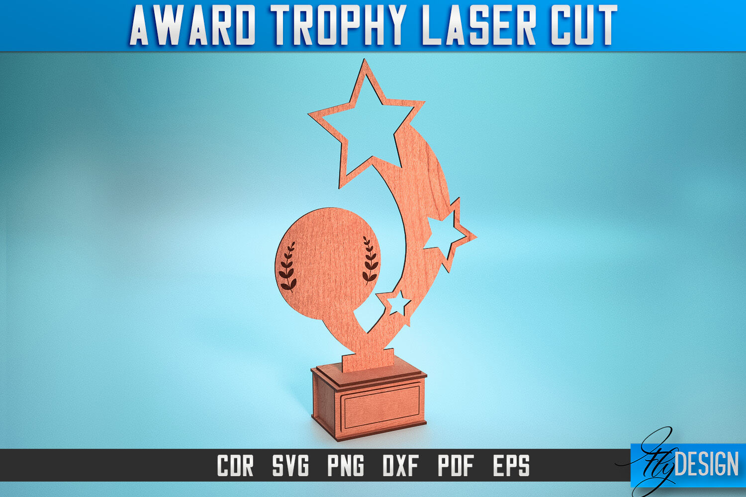 Award Trophy Laser Cut SVG | Award Trophy SVG Design | CNC Files By Fly  Design | TheHungryJPEG