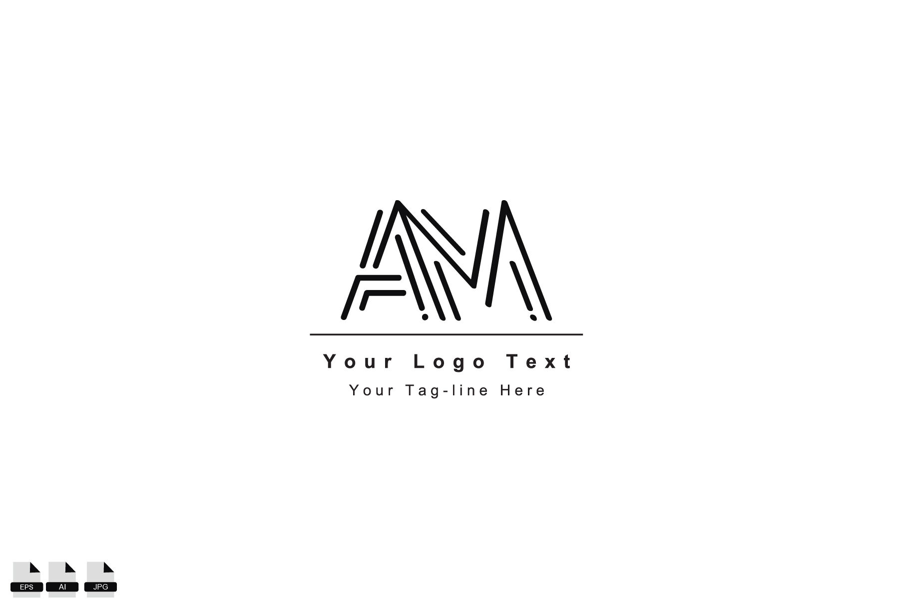 Initials Logo, AM