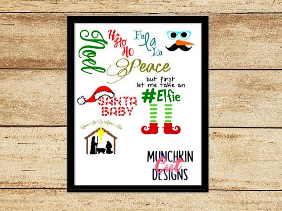 Christmas Cutting Designs Bundle By MunchkinCutDesigns | TheHungryJPEG.com