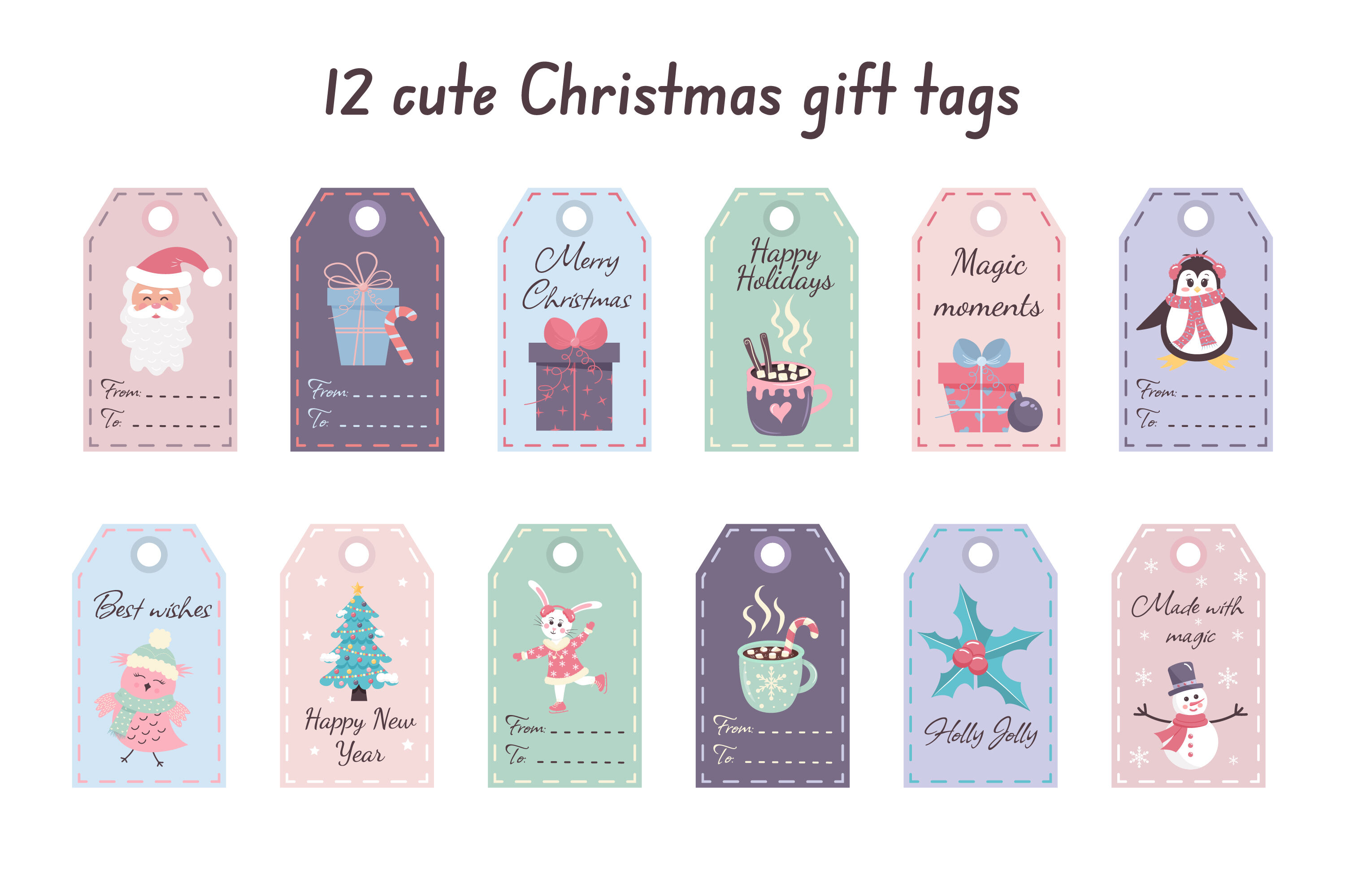 Midnight Mail Christmas Gift Tags – Sugar Bunny Shop