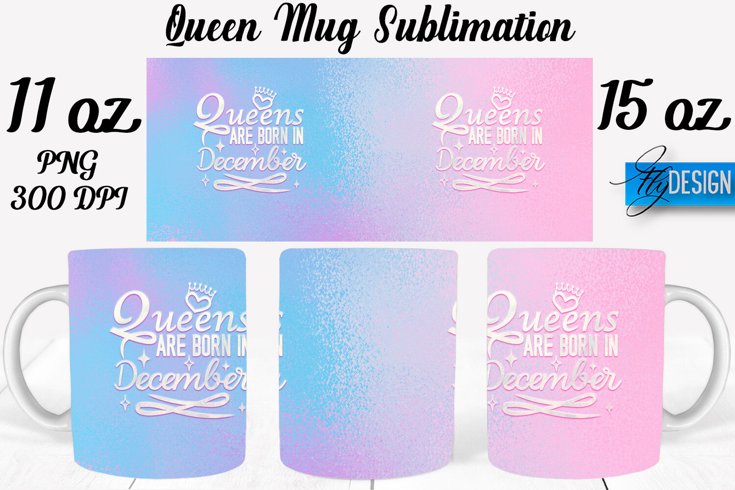 Lavender Mug Sublimation Designs JPG, 11 & 15oz mug