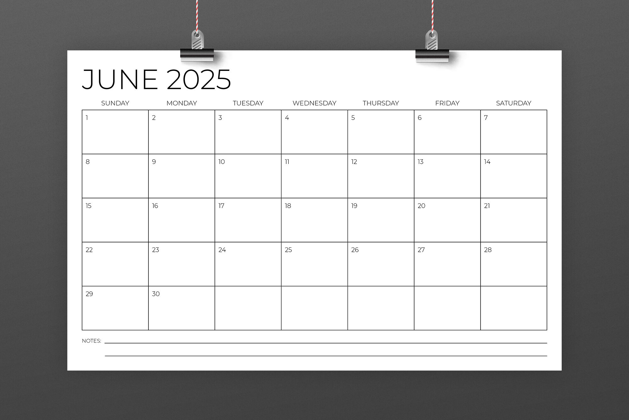 2025 11x17 Calendar Template By Running With Foxes  TheHungryJPEG