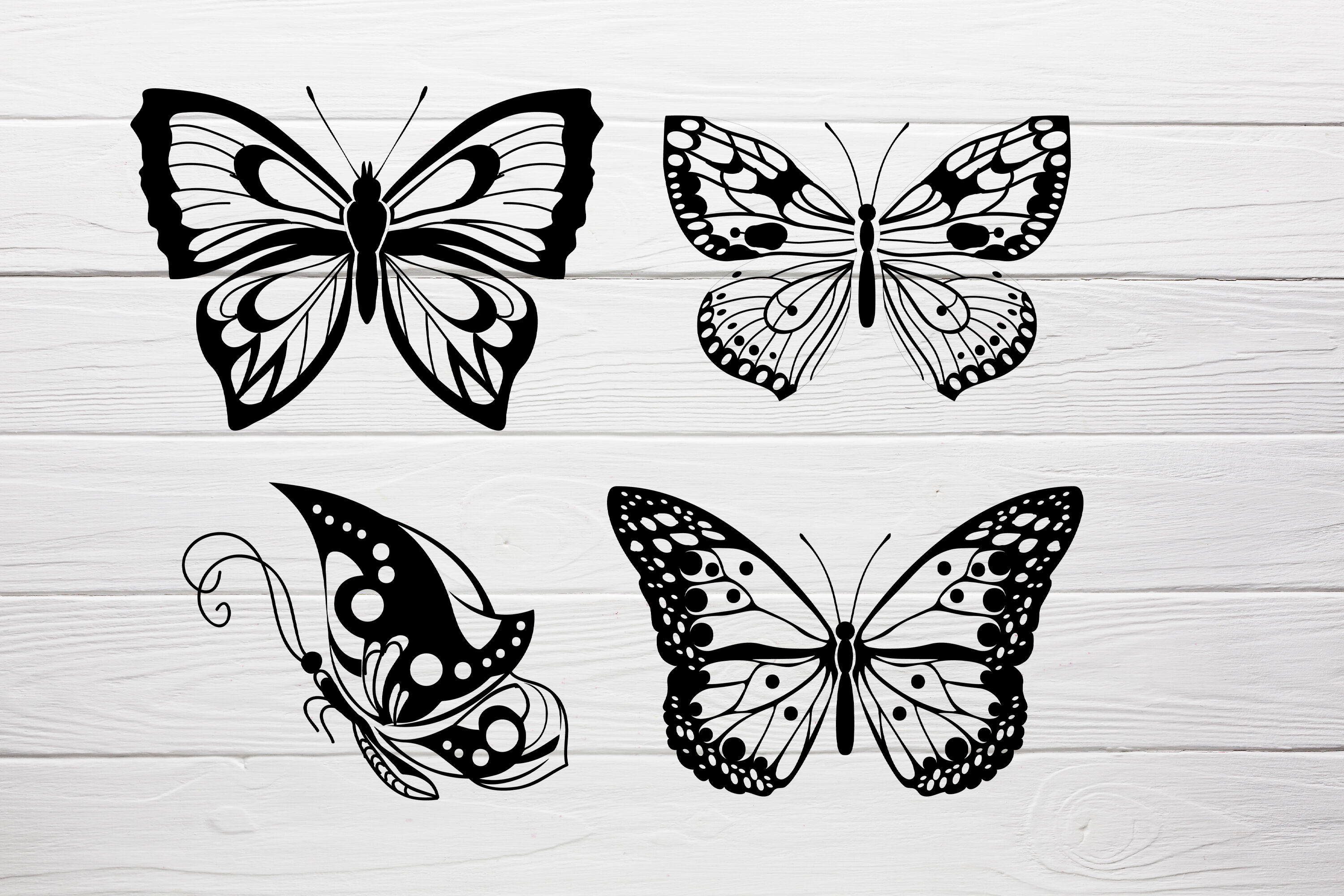 Line art butterfly clipart SVG By Vasmila Design | TheHungryJPEG