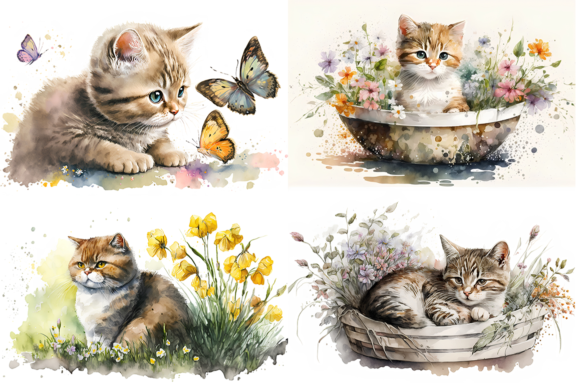 Ravensburger Aquarelle Cats - Watercolor Craft Kit