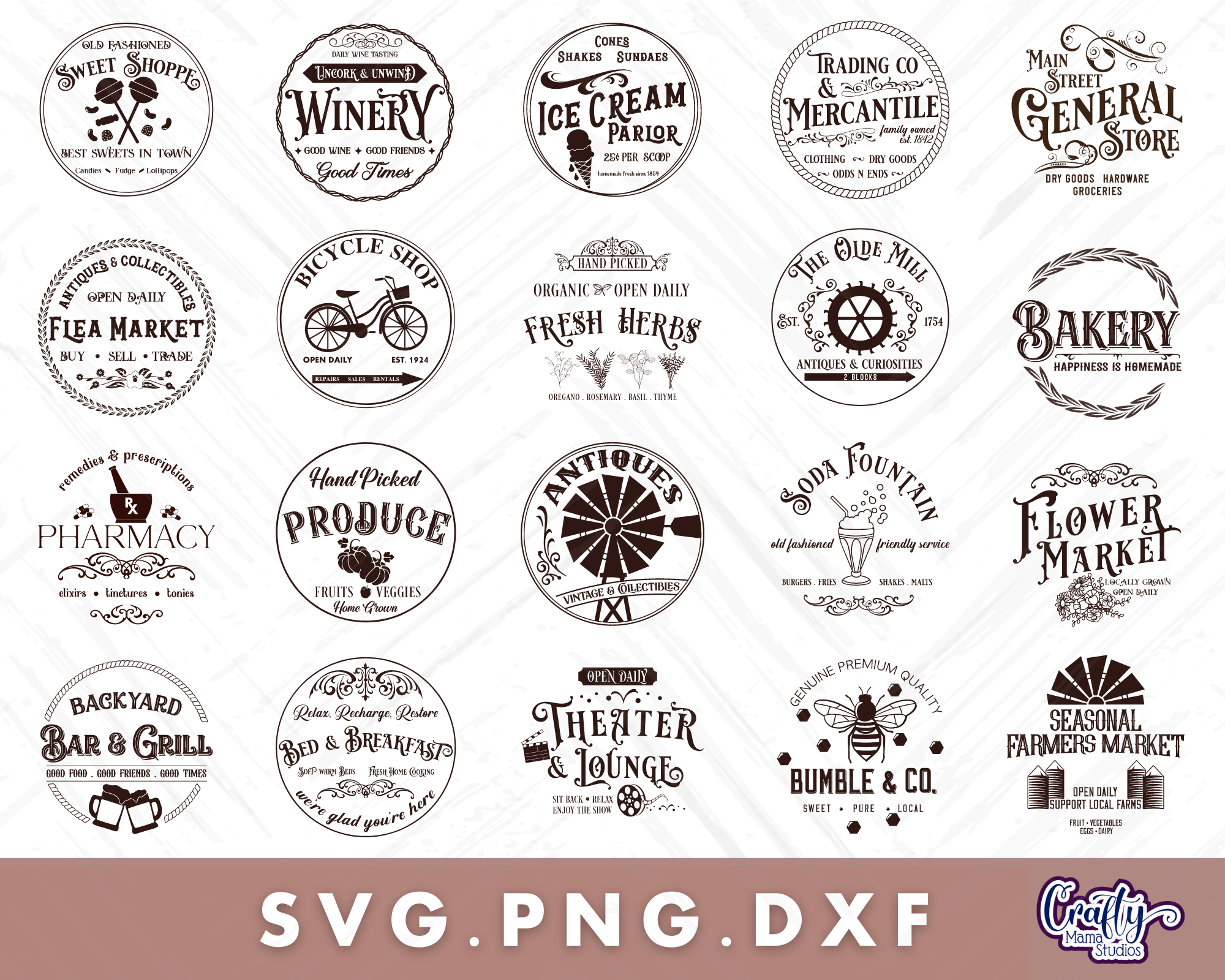 Mega Round Door Sign Svg Bundle 