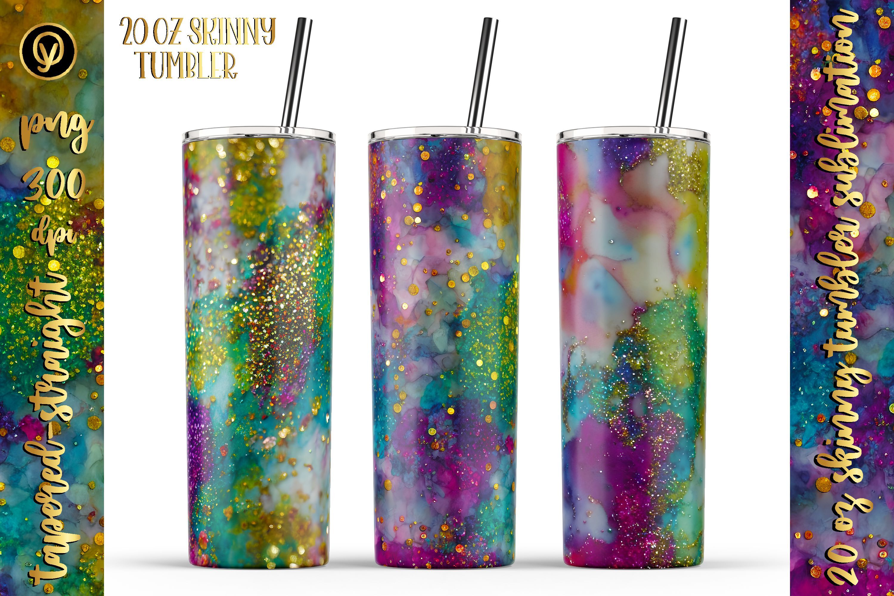 Sublimation 20 Oz Glitter tumbler, How to