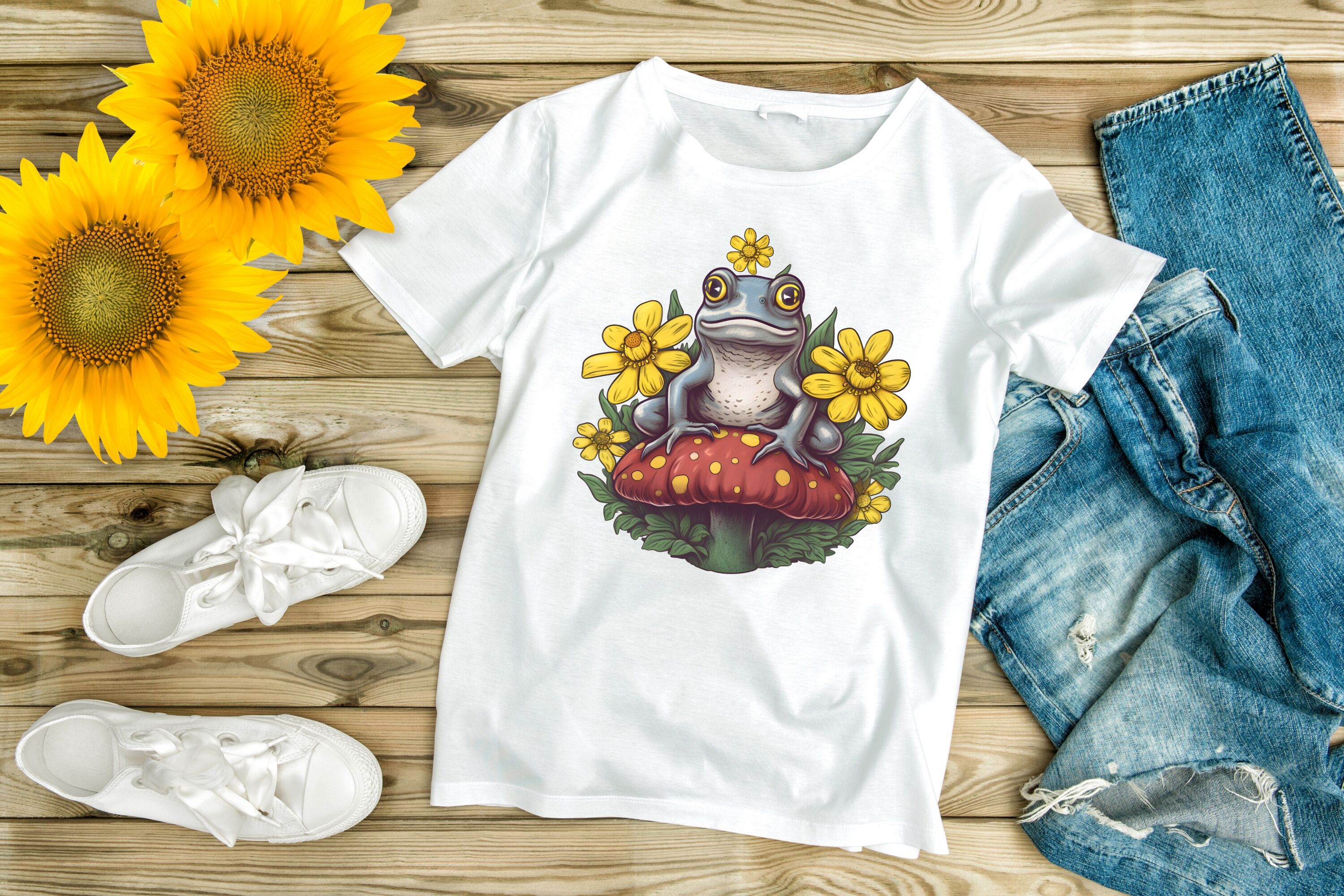 Cottagecore Mushrooms Frog Clipart By AyoChic | TheHungryJPEG