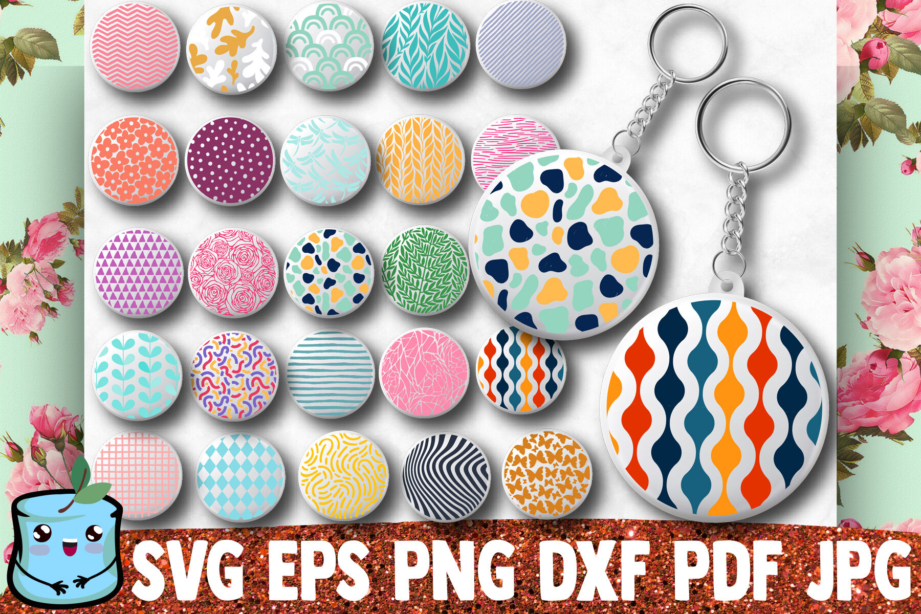 Keychain svg, Keychain Bundle svg dxf, Acrylic Keychain svg