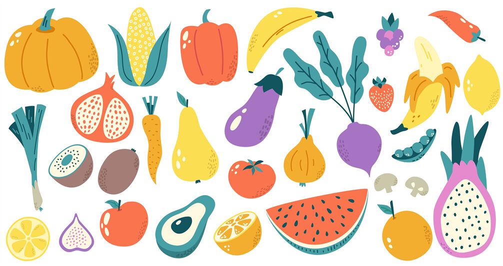 Hand Drawn Fruit and Vegetable Brushes Pack - Free Photoshop