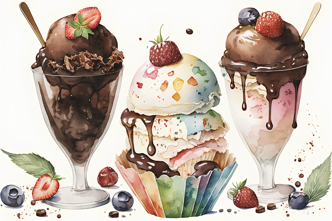 Ice Cream and Sundaes Collection By artsy-fartsy | TheHungryJPEG