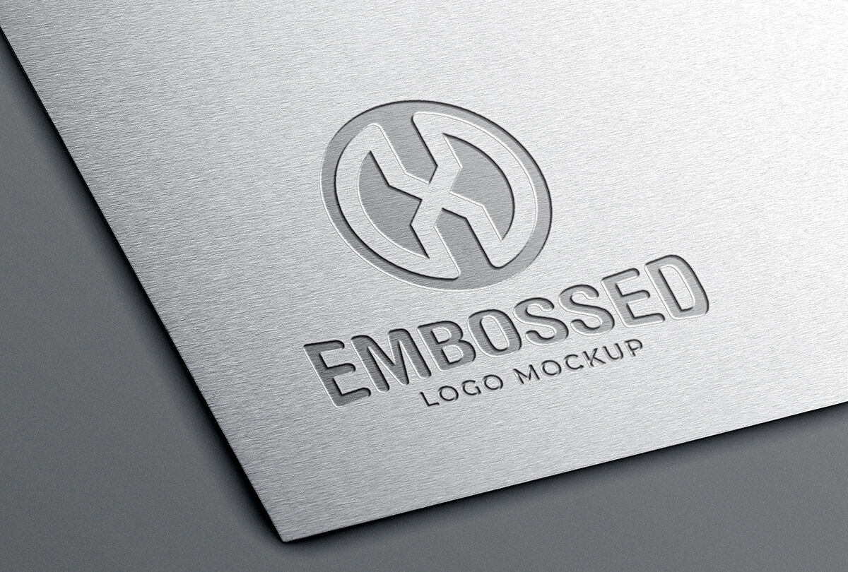 Engraved Steel Logo Mockup By Smart Works