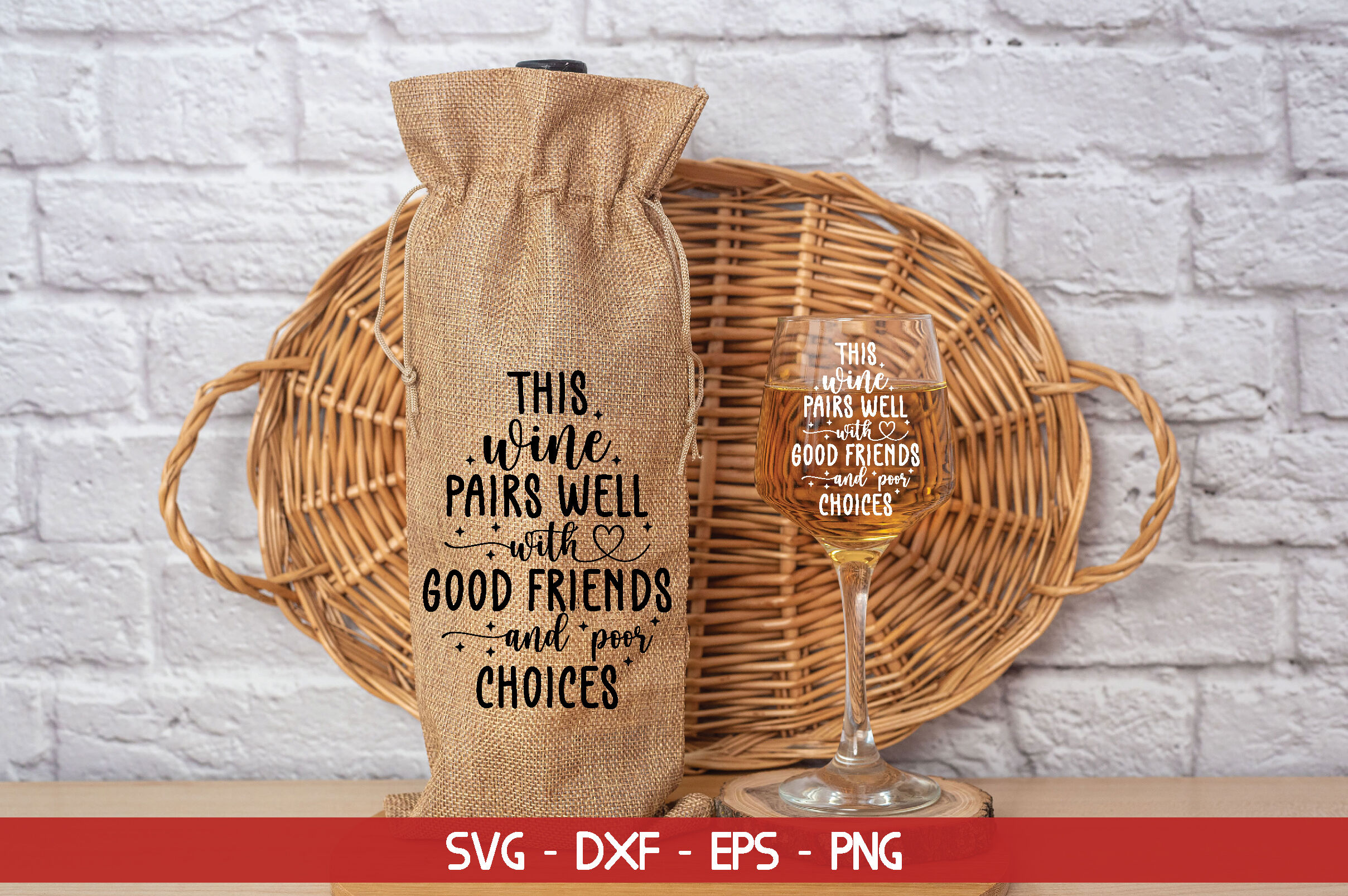 Wine Bag SVG Bundle, Wine Svg By Creativesvgzone | TheHungryJPEG