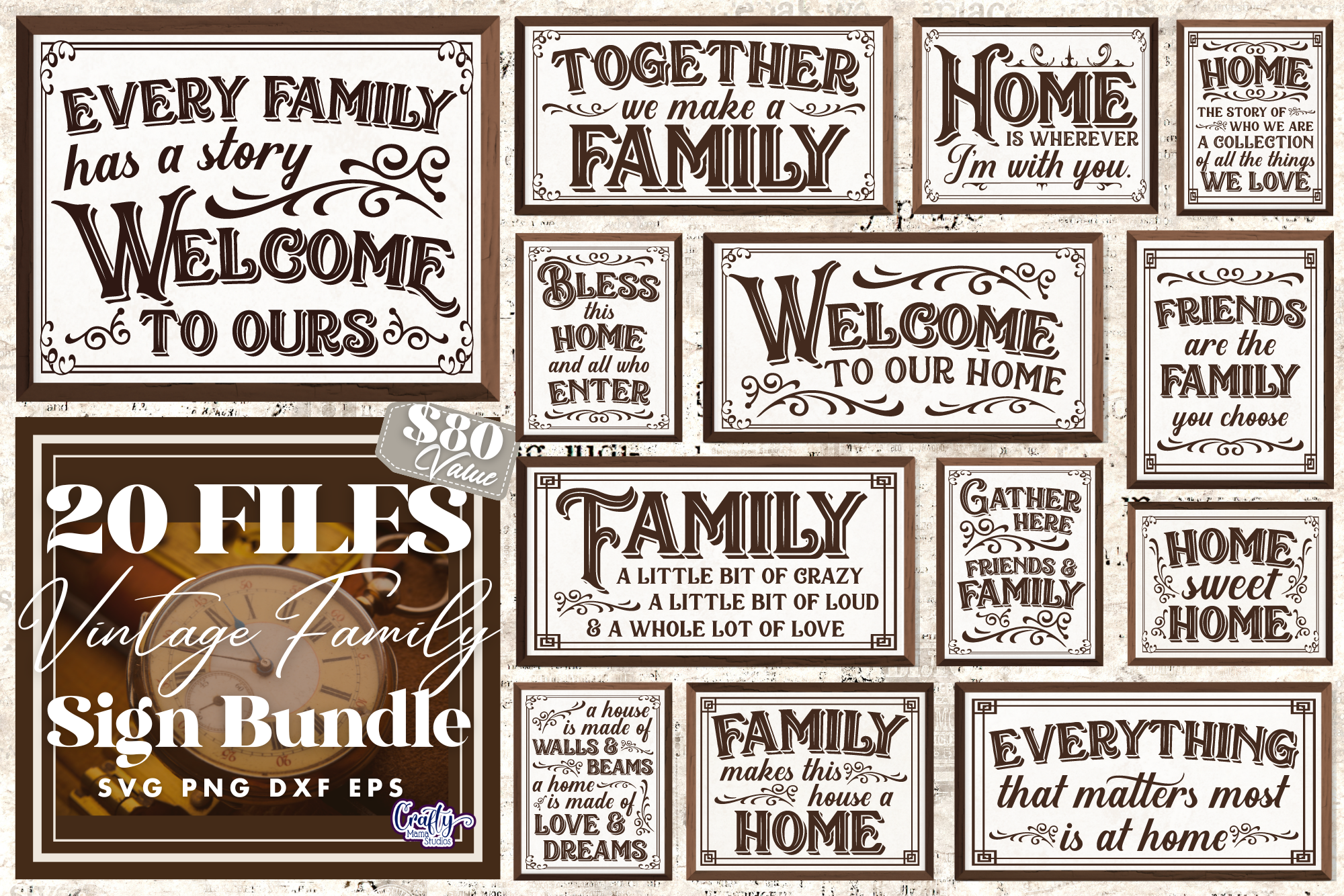 Vintage Sign Svg Bundle Family Svg Family Sign Svg Vintage -  Portugal