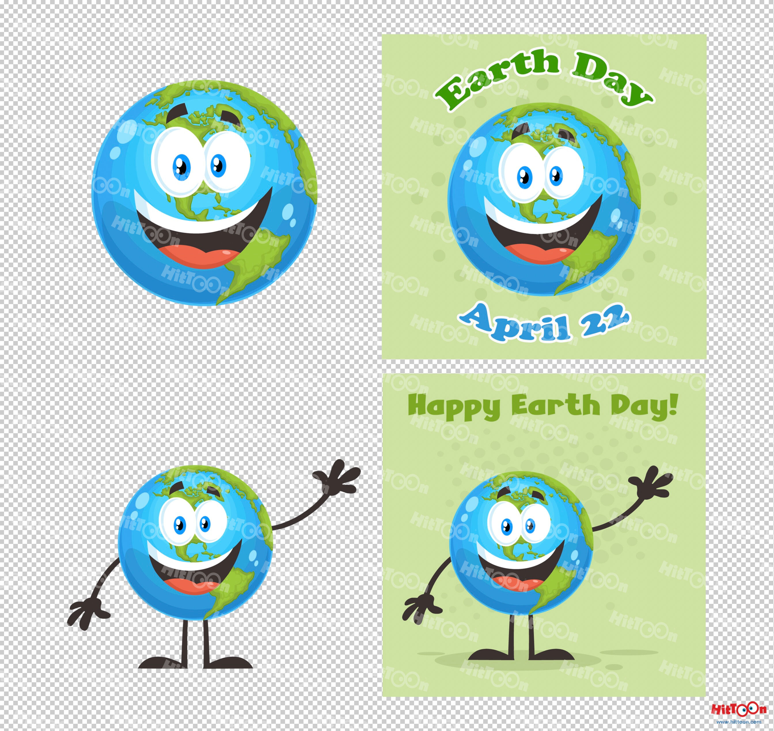 Earth Day Greeting Cards By HitToon TheHungryJPEG