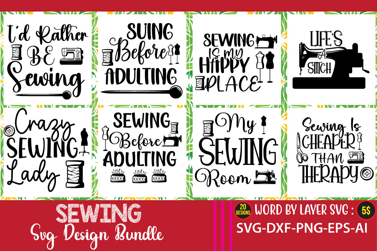Needle & Thread SVG file for scrapbookin sewing svg cut files