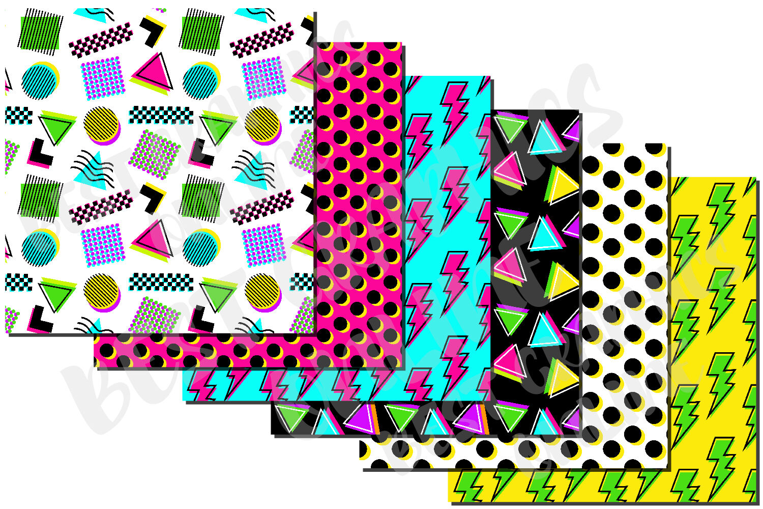 80s Digital Background Papers 80's Vintage Pattern Paper By Best ...