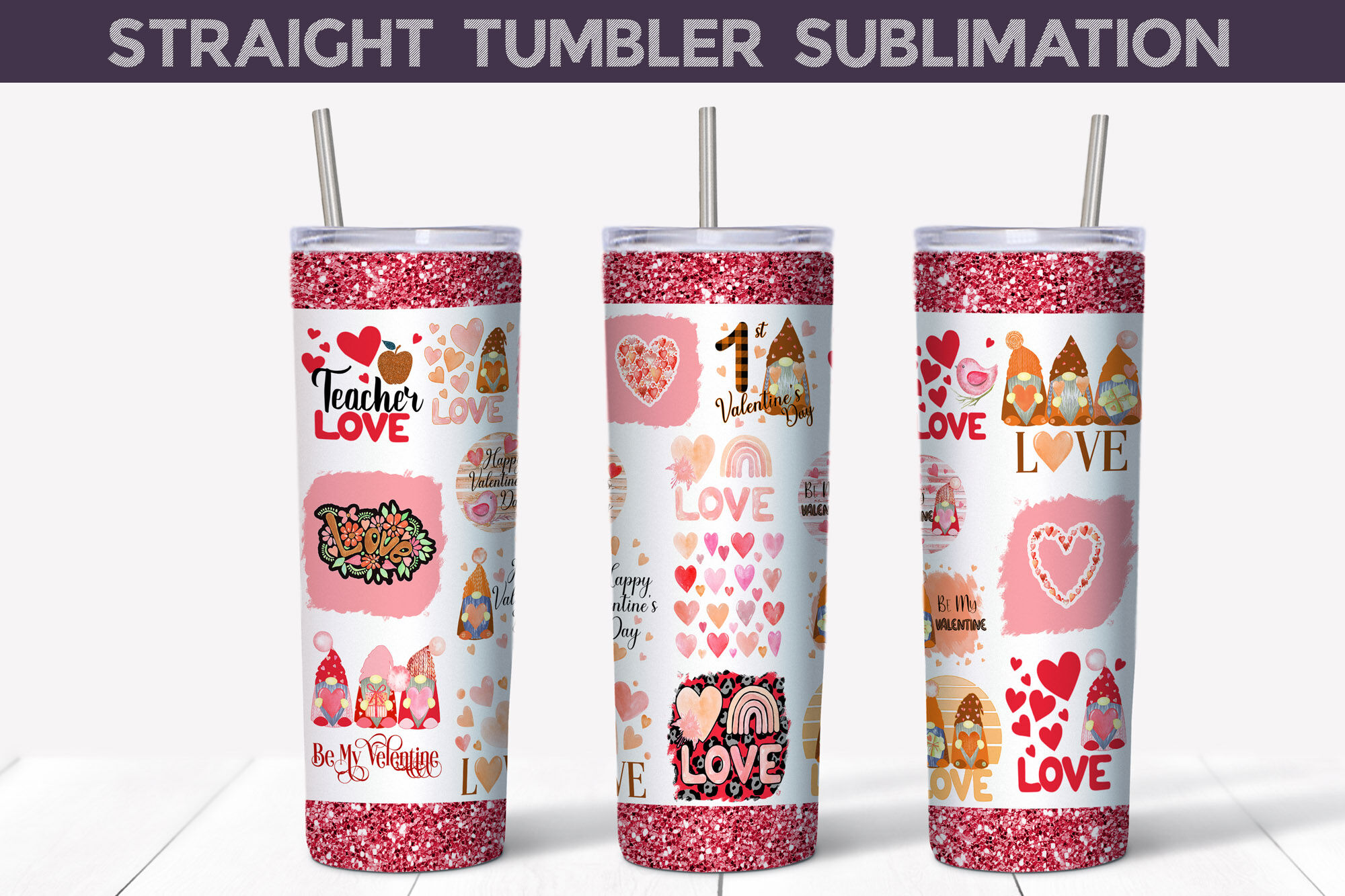 Sublimation Tumbler Wrap -Teacher LOVE