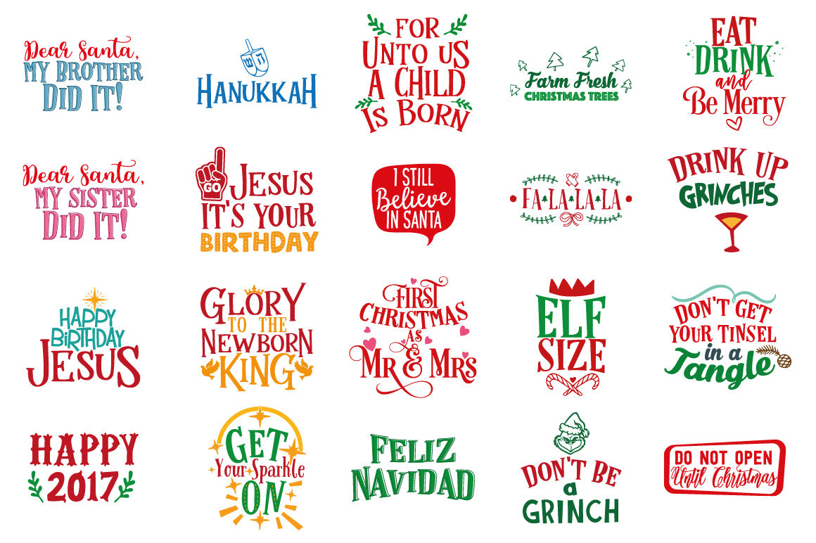 Christmas Bundle 129 Christmas Quotes In Svg Dxf Cdr Eps Ai Jpg Pdf And Png Formats By Premiumsvg Thehungryjpeg Com