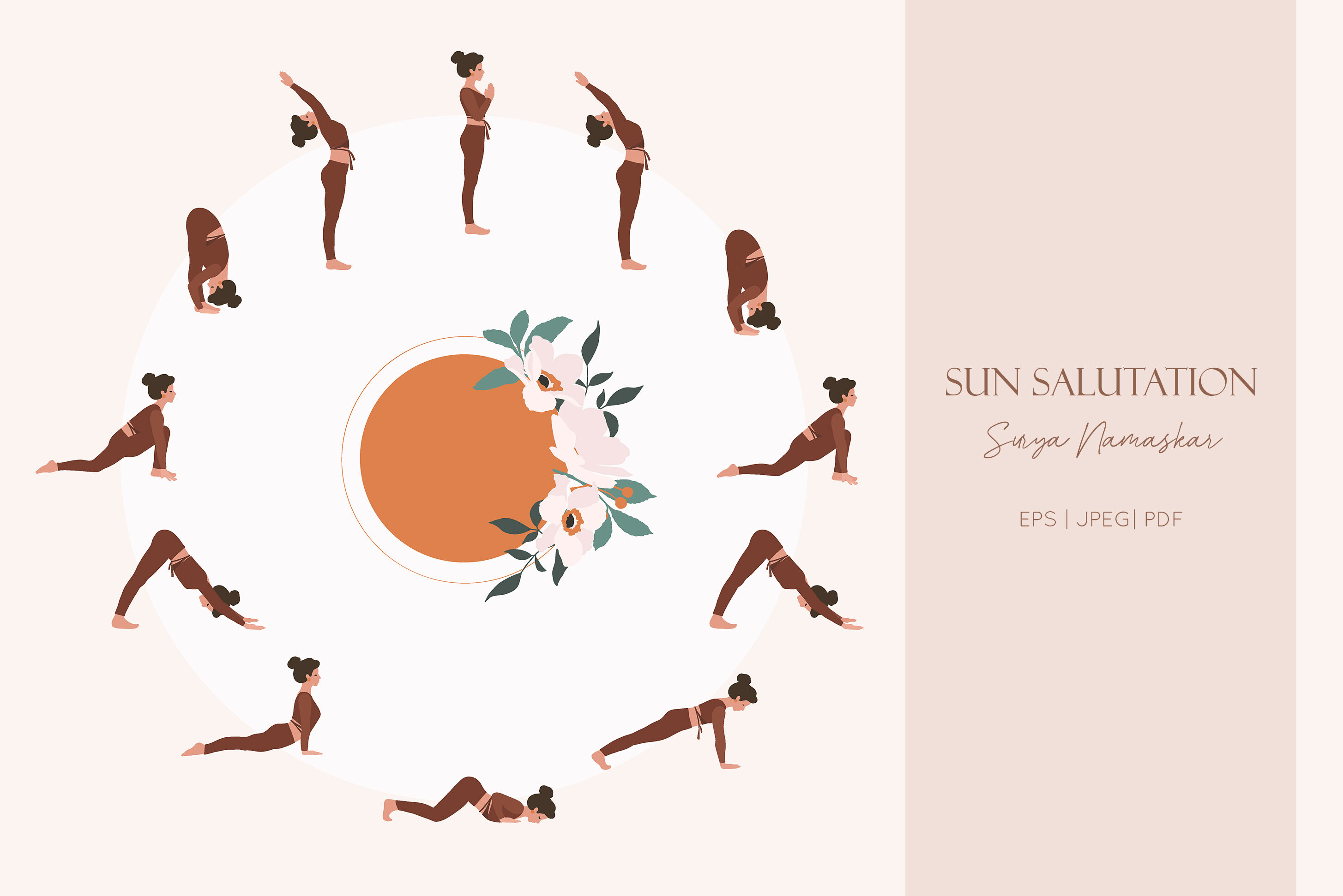 Sun Salutation Poster | Instant Download Printable Poster - Flow and Grow  Kids Yoga