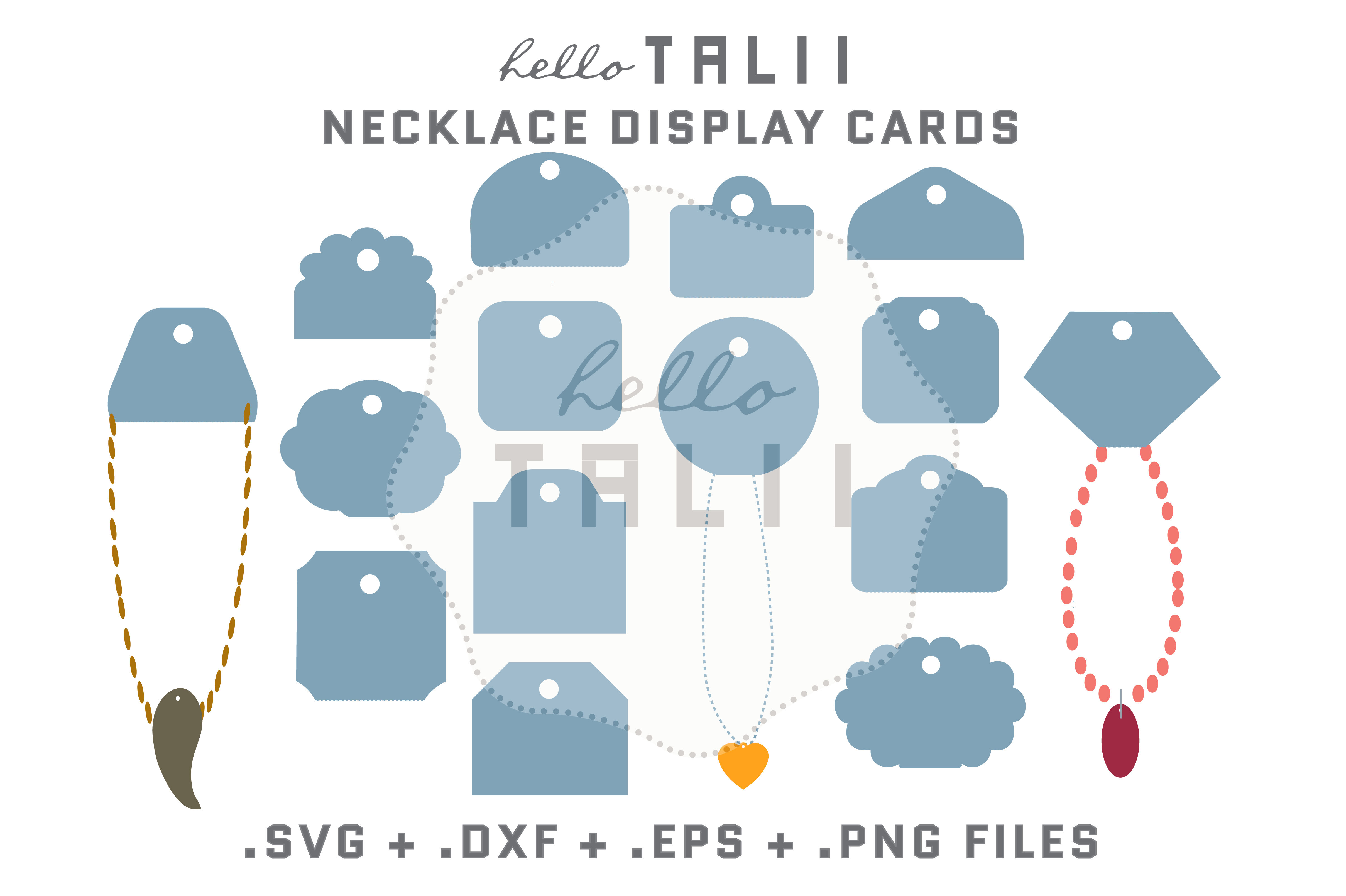 NECKLACE DISPLAY CARDS SVG BUNDLE By Hello Talii