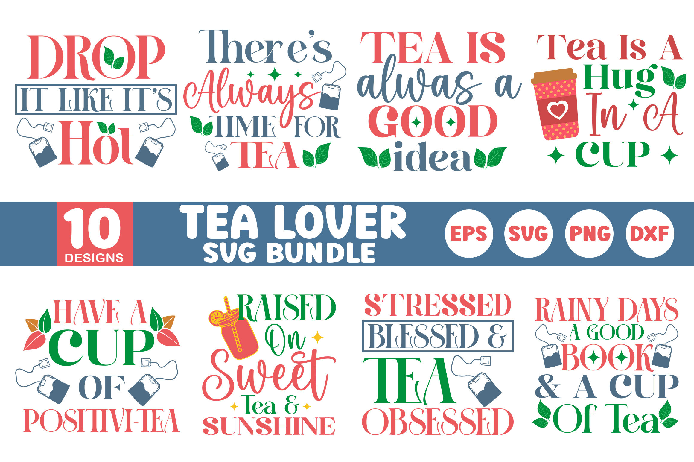 Tea Lovers SVG Bundle – Hello Creative Family