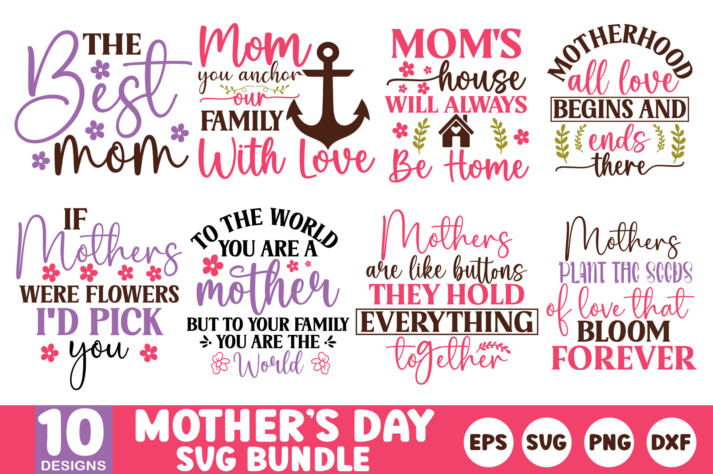 Mothers Day SVG Bundle By Bundlestshirt | TheHungryJPEG