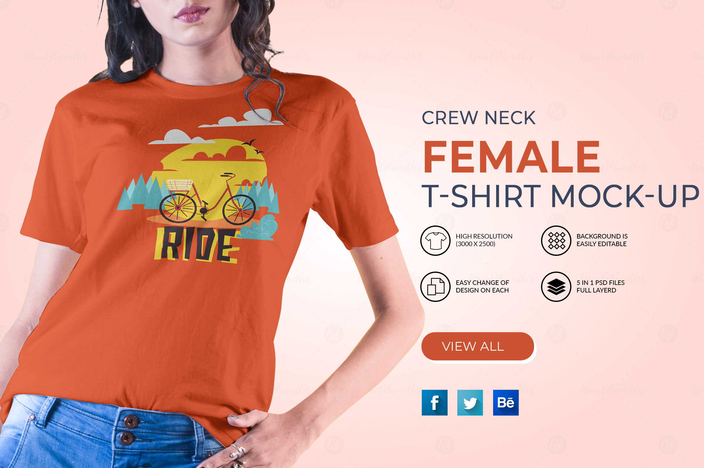 Female T Shirt Mockup Bundle By Bundlestshirt | TheHungryJPEG