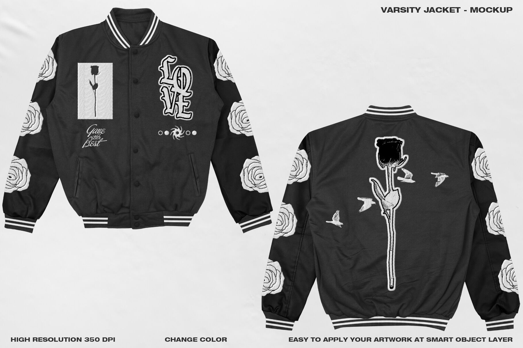 Varsity Jacket - Mockup By daldsgh | TheHungryJPEG