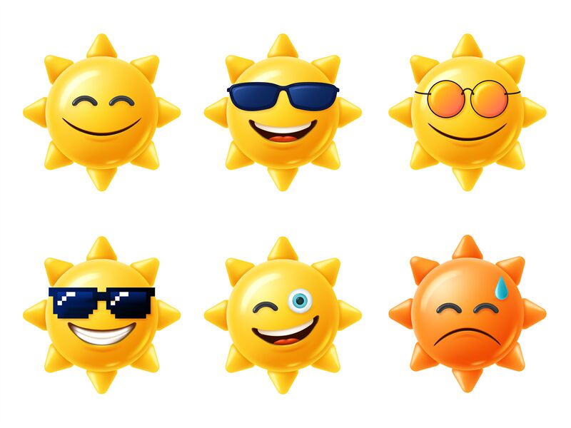 Sun Emoji With Glasses Royalty Free SVG, Cliparts, Vectors, and Stock  Illustration. Image 191150596.