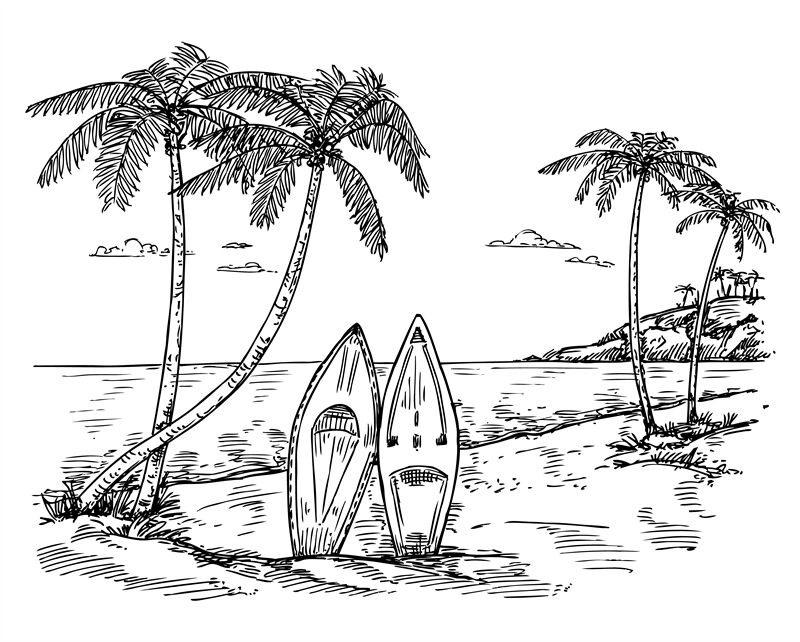 Palm Tree Silhouette Sketch Stock Illustrations – 8,343 Palm Tree  Silhouette Sketch Stock Illustrations, Vectors & Clipart - Dreamstime