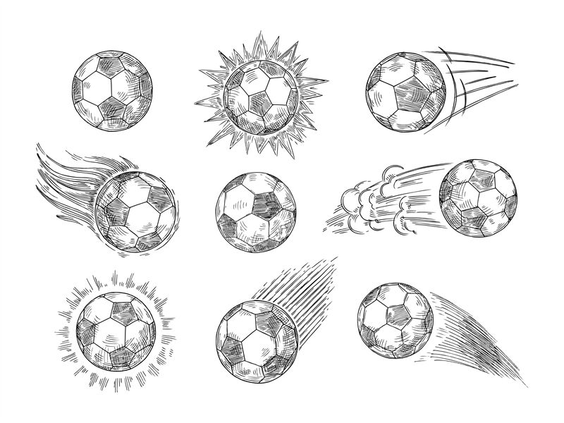 96 Soccer Ball In The Grass Drawing High Res Illustrations - Getty Images