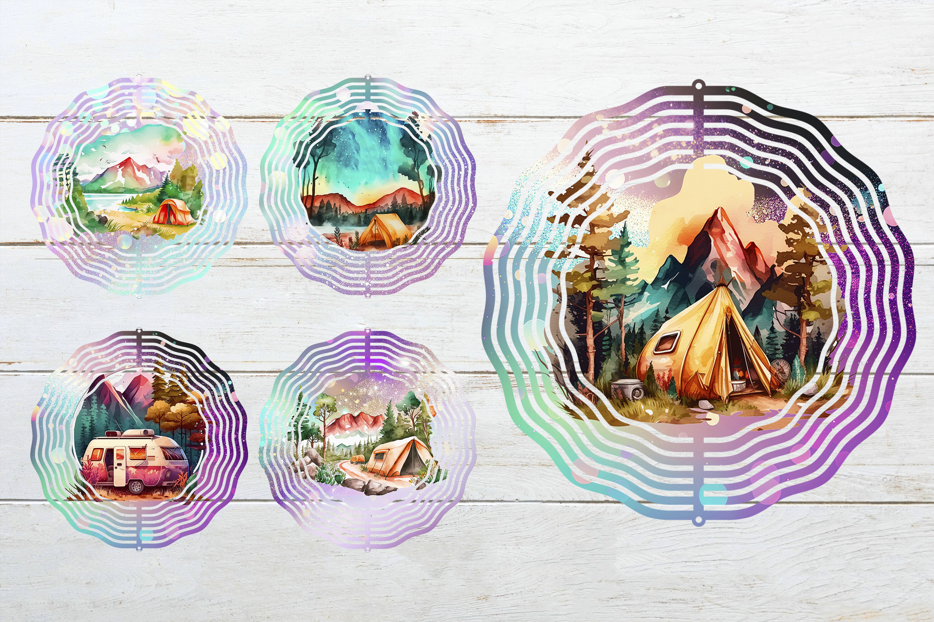 Camper wind spinner sublimation Travel wind spinner design bundle By ...