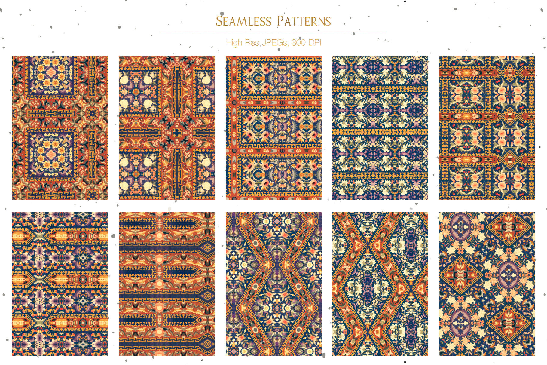 Warm Memories Patterns By GVGraphics | TheHungryJPEG