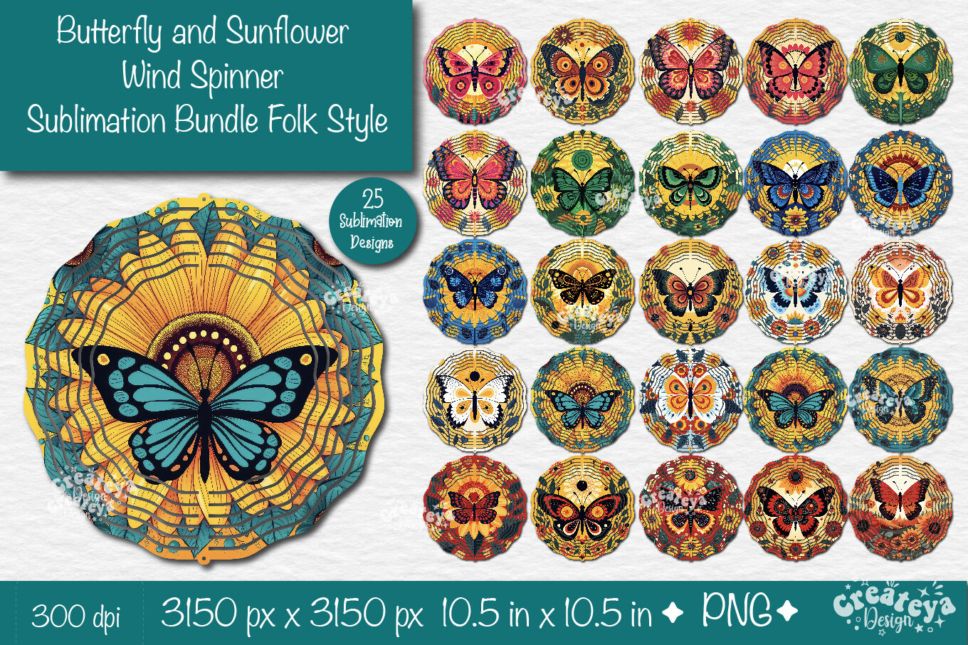 Wind spinner sublimation bundle