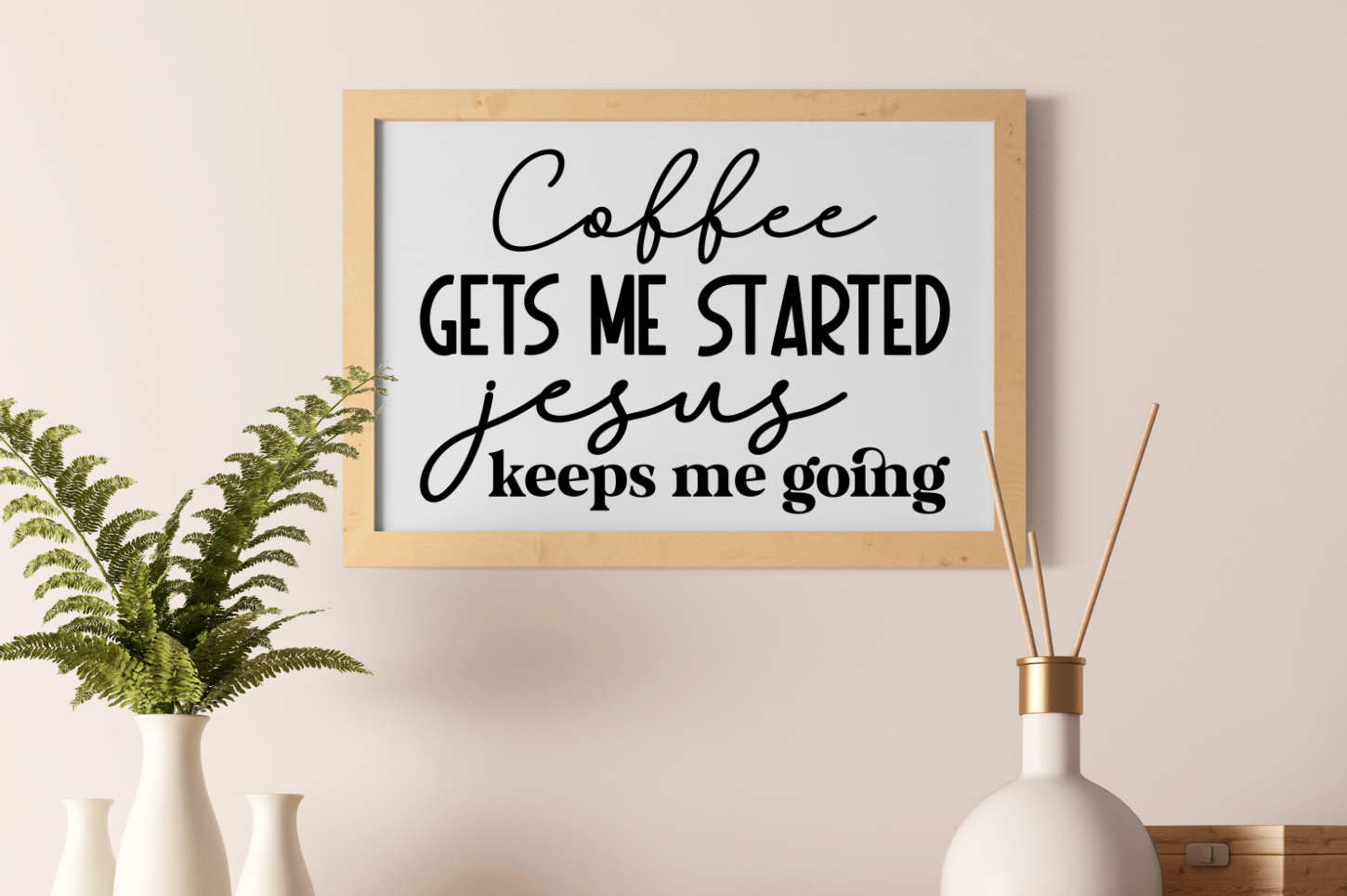Coffee Gets Started Jesus Keep Going Christian Stickers For Your