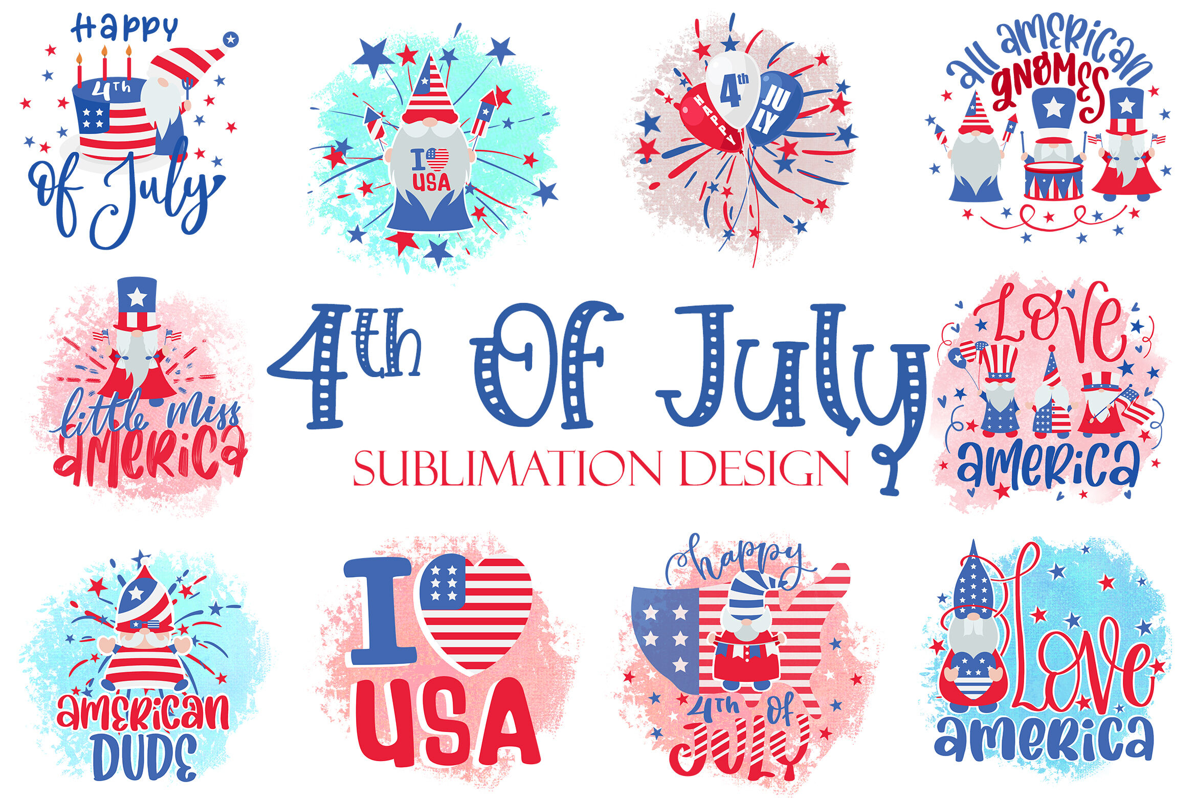 4th of July Sublimation Design