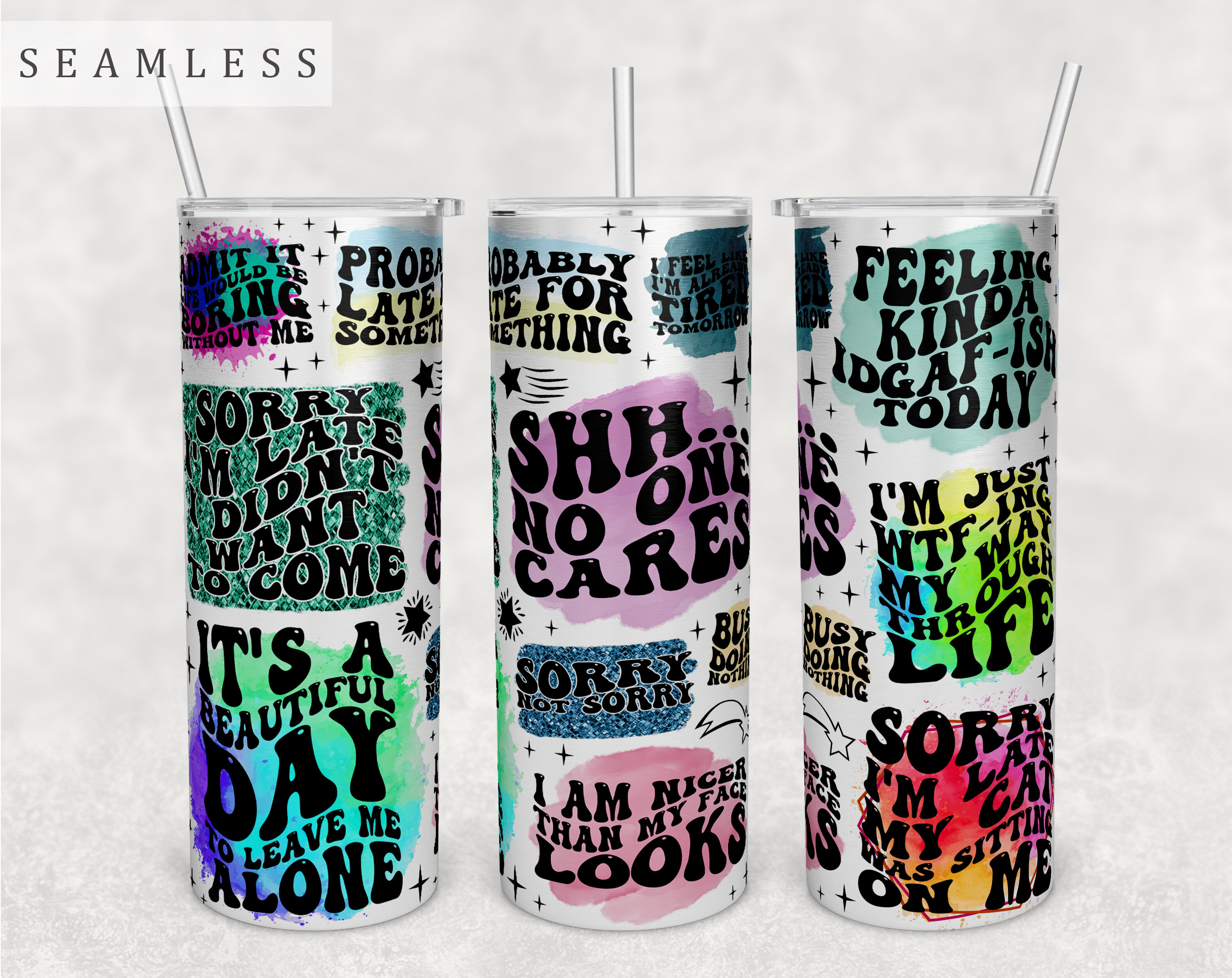 Sea Quotes Tumbler Wrap, 20 Oz Skinny Tumbler Sublimation Design By  LemonStudioCreations