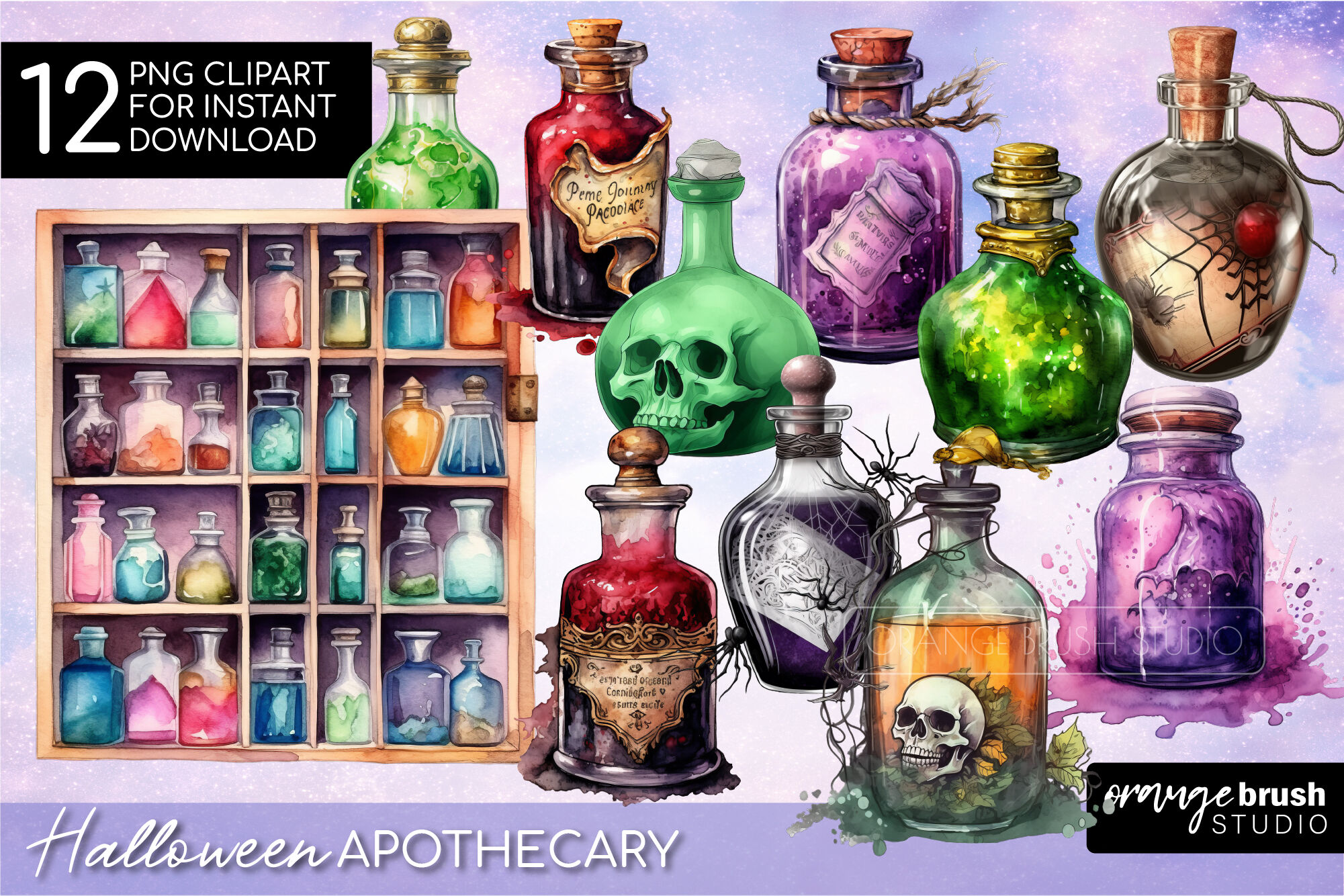 Purple Magic Potion Bottle | Postcard