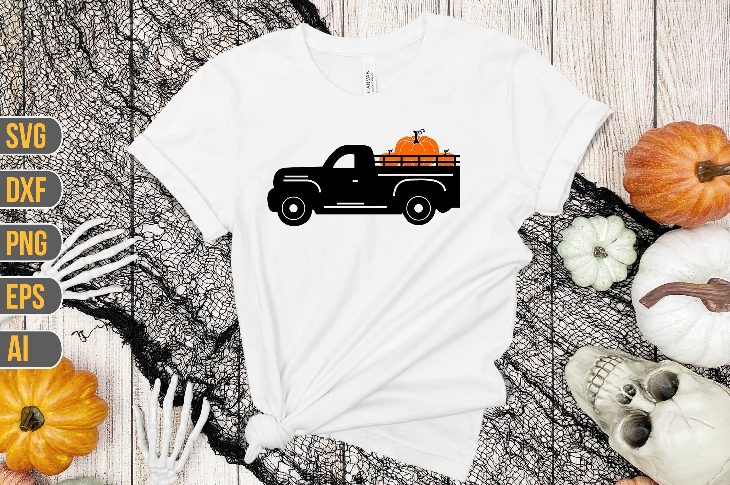 Fall Pumpkin Truck svg By teebusiness | TheHungryJPEG