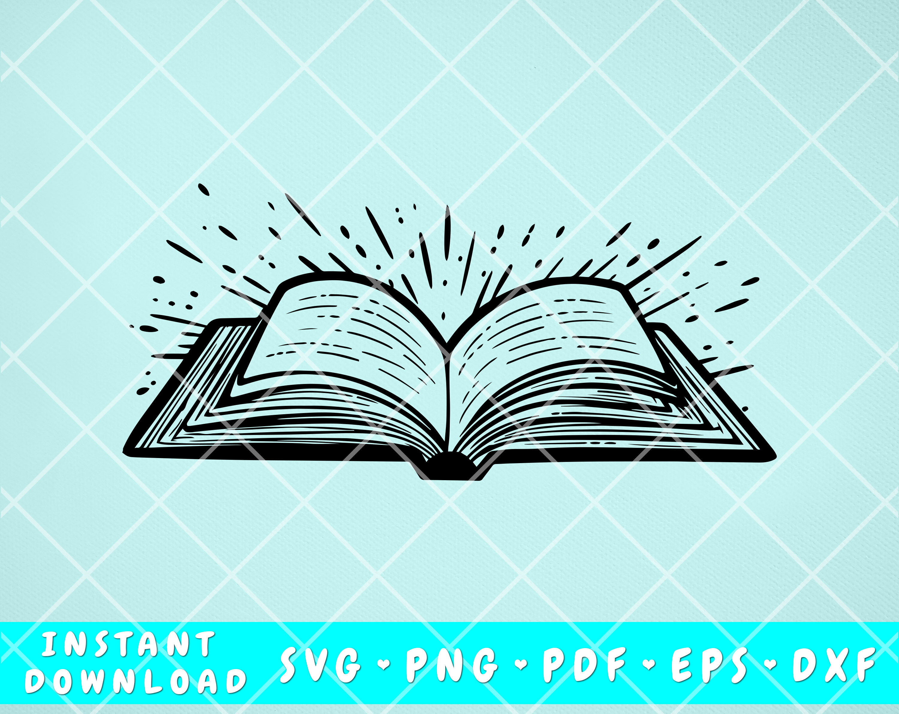 Open Book SVG Vector File