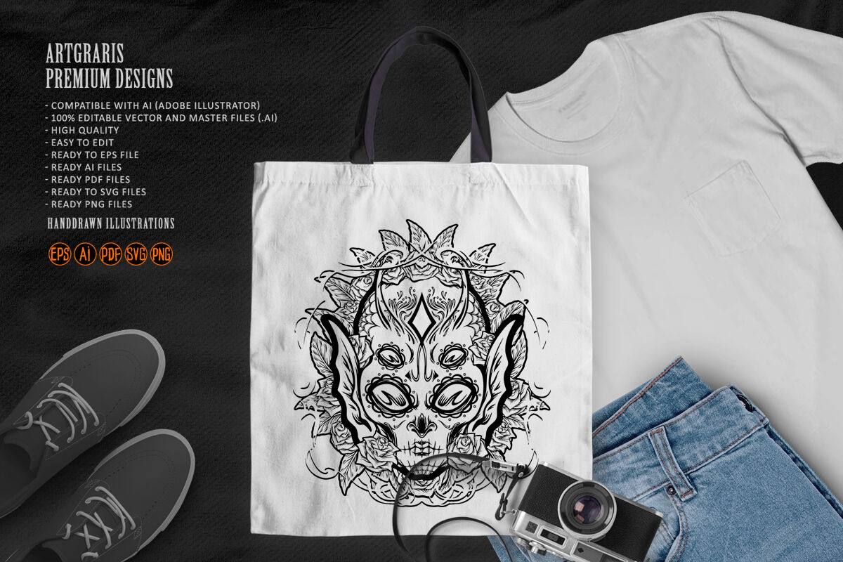 Sugar Skull Designs - SVG, DXF, EPS, PNG - Cutting Files By ESI Designs |  TheHungryJPEG