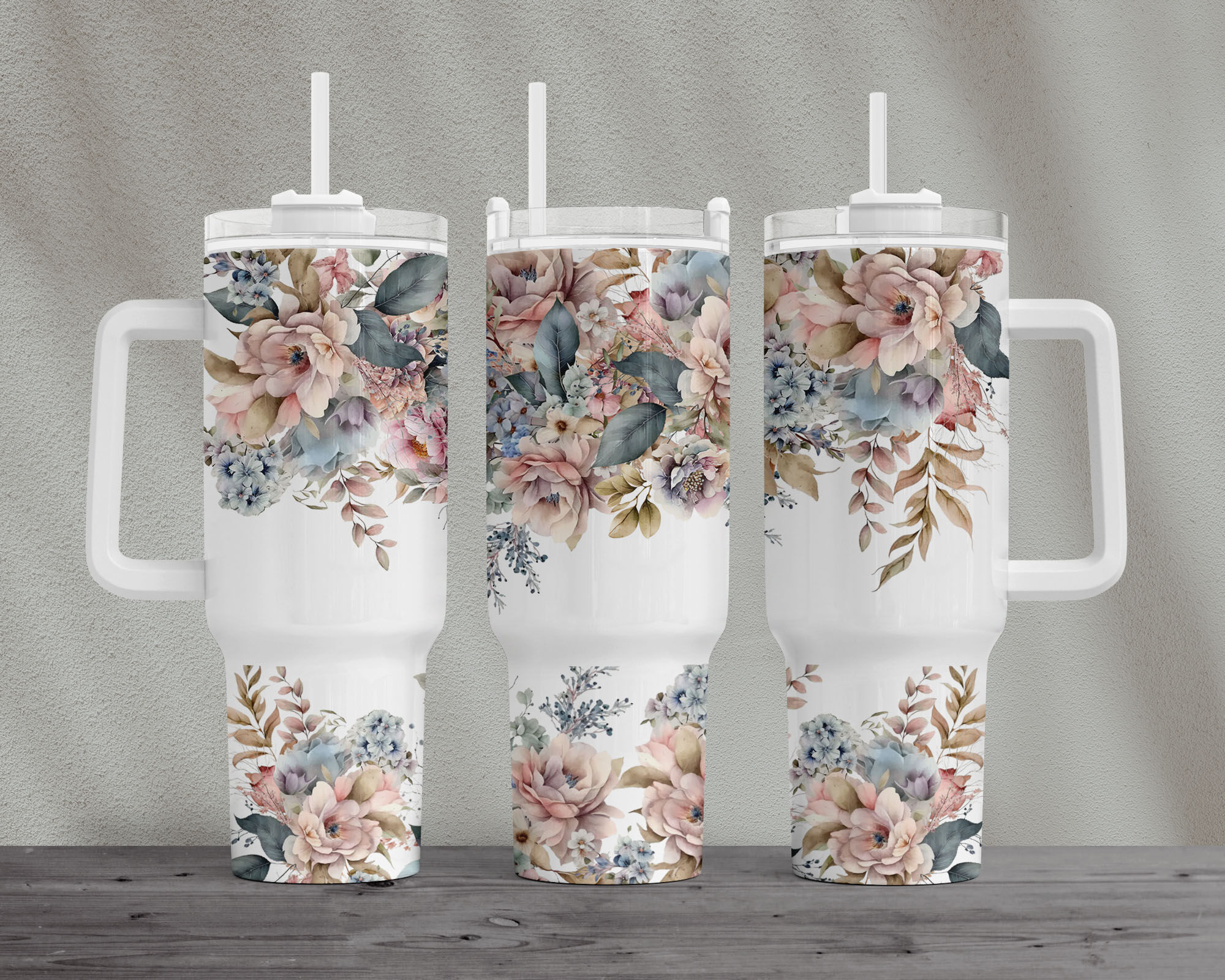 Floral Tumbler, Sublimation, Sublimation, Ready to Press, Print Out  Transfer, 40 Oz Tumbler Transfer, NOT A DIGITAL 