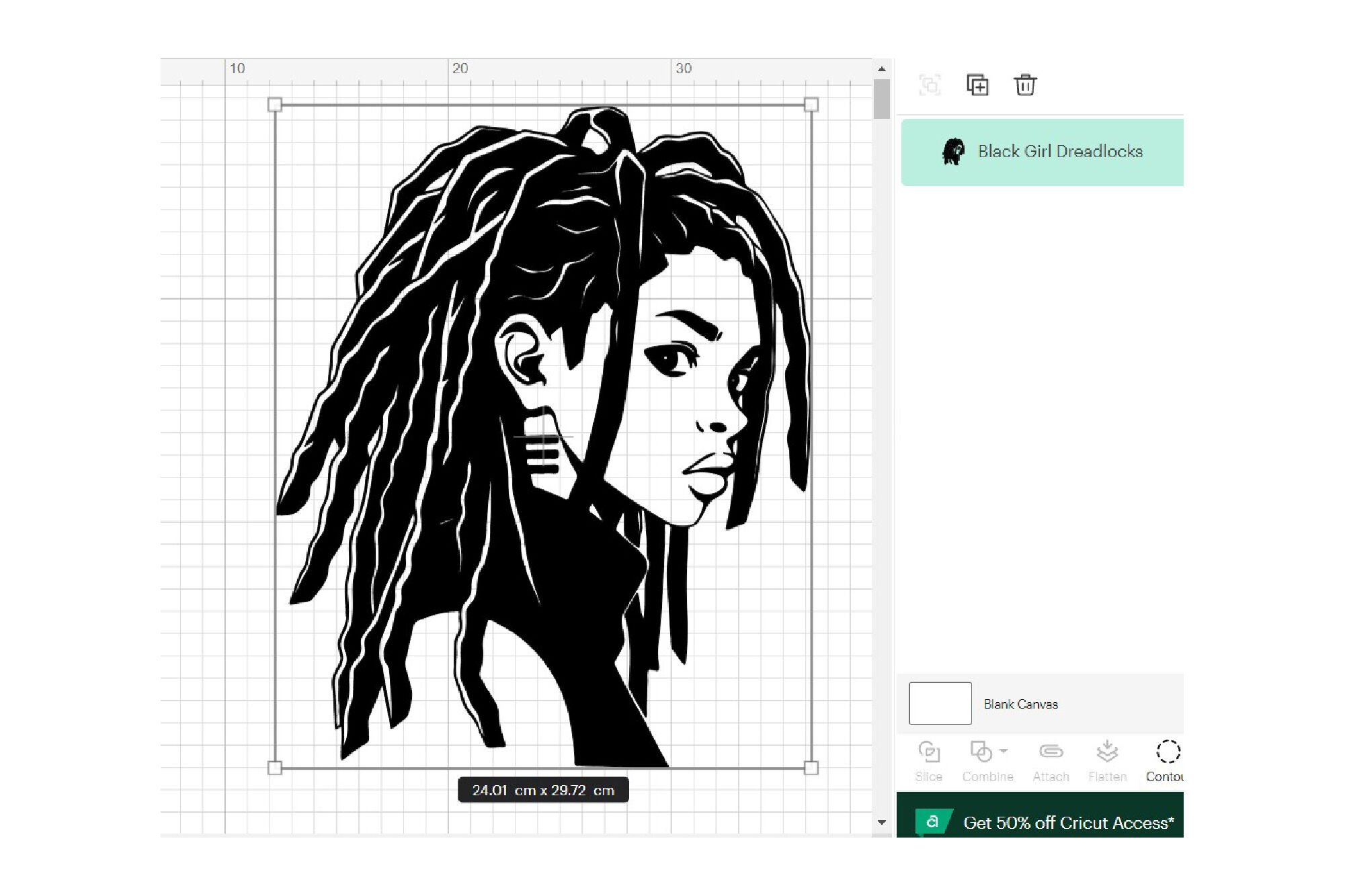 Black Woman With Locks SVG File For Cricut Melanin SVG By Orange Brush ...