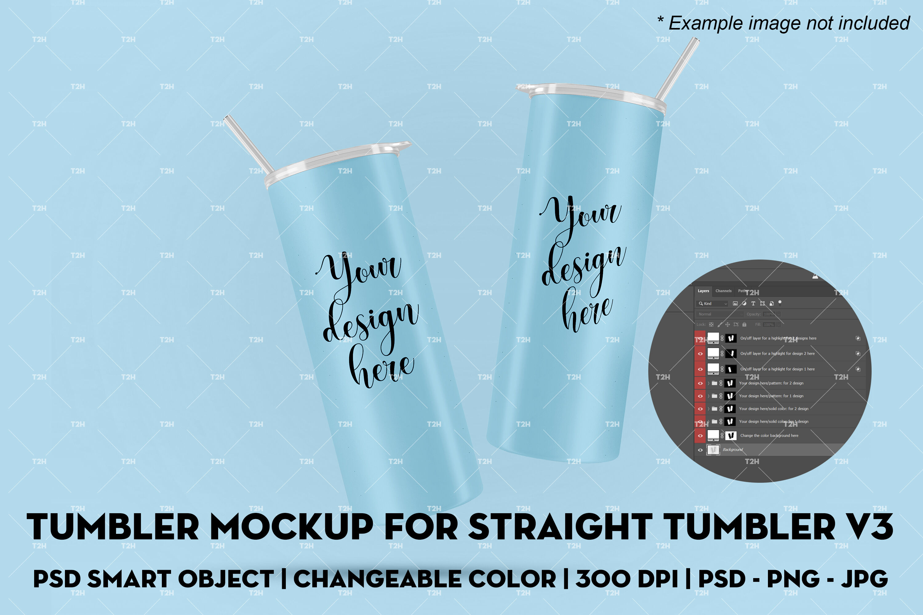 Tumbler Mockup For Straight Tumbler V3 By Thai Thanh Hieu 