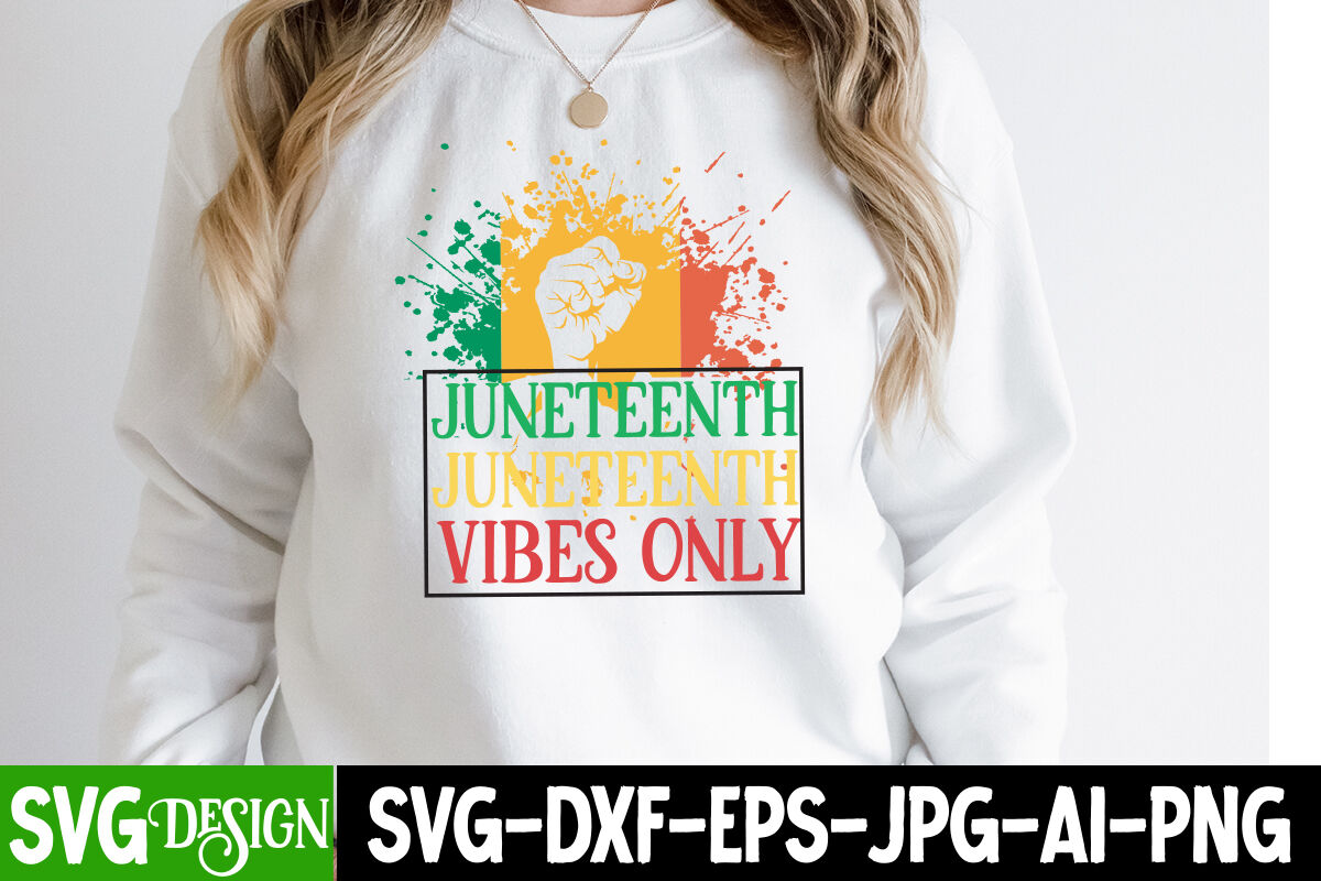 juneteenth vibes only, black history - free svg file for members