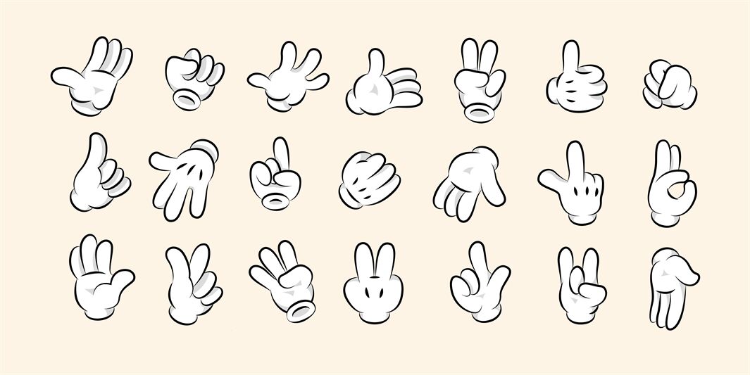 mickey mouse hand signs c