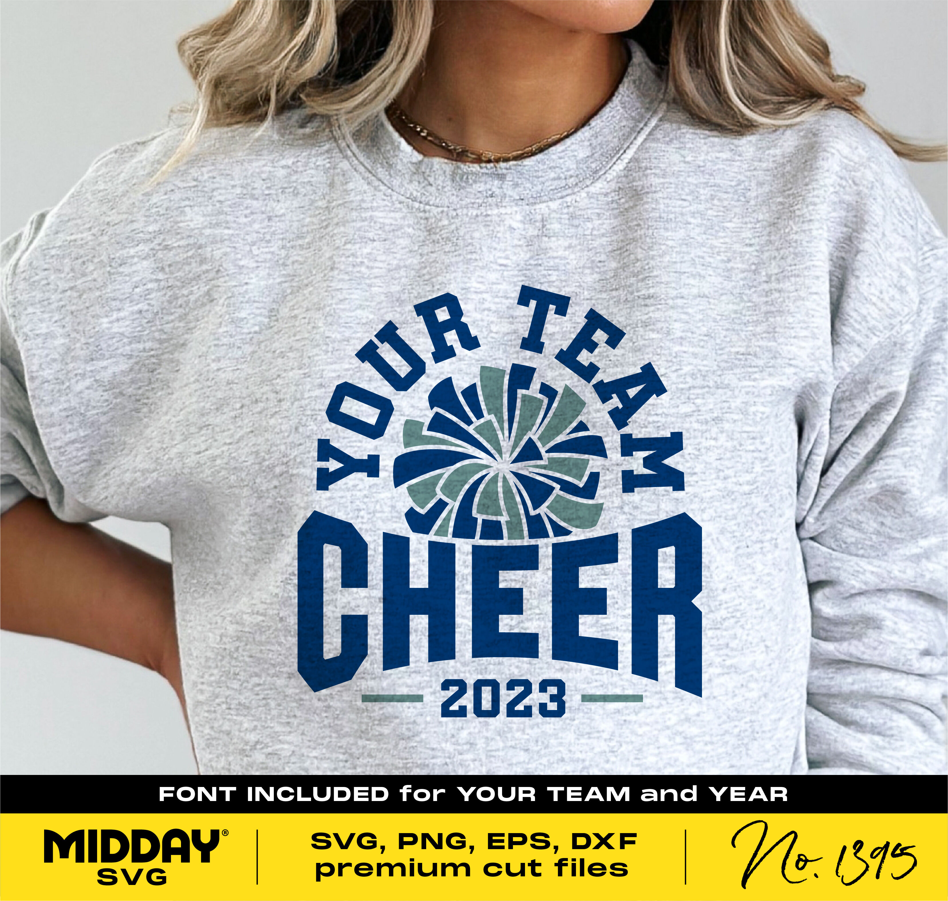 Cheer Svg, Png Dxf Eps, Cheerleader, Team Template, Cheerleading shirt By  Midday SVG