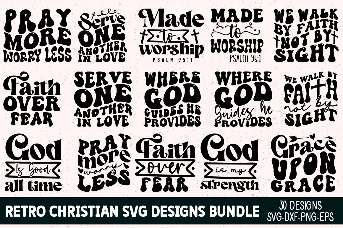 Retro Christian SVG Designs Bundle By fokiira TheHungryJPEG